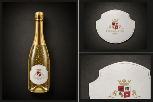 Etikett Goldsekt 22 karat